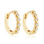 Gold Plated Gemstone Hoop Earrings, thumbnail 5 of 9