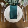 Personalised Reusable Forest Green Napkin Set, thumbnail 4 of 5