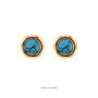 Maya Turquoise Stud Earrings Silver Or Gold Plated, thumbnail 6 of 12