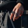 Men's Gold Saint Christopher Steel Signet Ring For Men, thumbnail 8 of 12