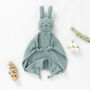 Bunny Organic Cotton Muslin Baby Comforter Blanket, thumbnail 2 of 6