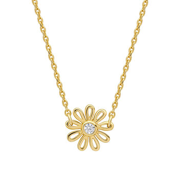 Sterling Silver Daisy Gemstone Necklace, 9 of 12