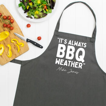 BBQ Weather Personalised Apron, 4 of 4