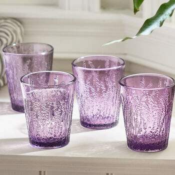 Set Of Four Embossed Heather Tumblers, 5 of 8