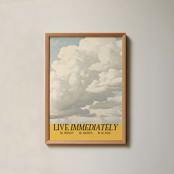 Live Immediately Vintage Outdoor Mindfulness Print, 7 of 7