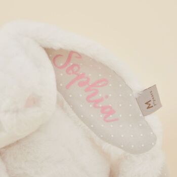 Personalised White Bunny Soft Toy, 3 of 6
