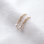 Vegan Pearl Rope Chain Earrings, thumbnail 3 of 5