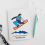 Personalised Snow Boarding Birthday Card, thumbnail 1 of 3