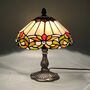 Floral Tiffany Table Lamp, Home Decor, Handmade Antique, thumbnail 1 of 12