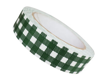 Paper Green Gingham Sticky Tape, 3 of 3
