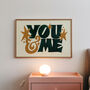 You And Me Print, Couples Wall Art, thumbnail 1 of 8