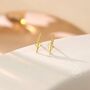 Sterling Silver Extra Tiny Lavender Stud Earrings, thumbnail 2 of 12