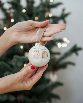 Baby's First Christmas Portrait Bauble, 3 of 7