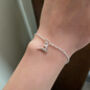 Personalised Sterling Silver Reindeer And Initial Star Bracelet, thumbnail 8 of 11