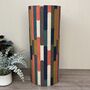 Orange Retro Stripes Cylinder Lampshades, thumbnail 6 of 9