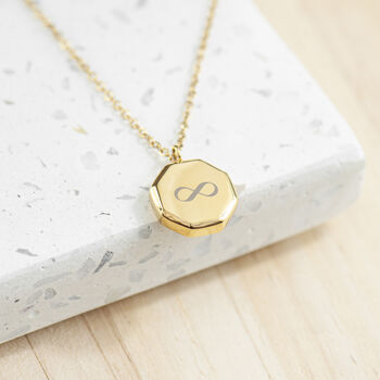 Personalised Men's Infinity Octagon Pendant Necklace, 5 of 5