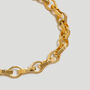 Octagon Link Chunky Gold Chain Necklace In 18 K Gold Plating, thumbnail 1 of 11