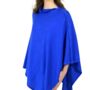 Royal Blue 100% Cashmere Multi Ways Button Poncho Gift Boxed, thumbnail 1 of 6