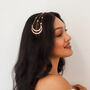 Aisha Gold Moon Wedding Headband, thumbnail 1 of 6