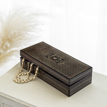 Lavenham Large Brass Inlayed Jewellery Box, 3 of 6