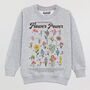 Flower Power Girls' Flower Guide Sweatshirt, thumbnail 5 of 5