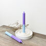 Two Tone Blue And Purple Taper Candles, thumbnail 3 of 4