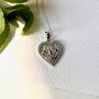 Sterling Silver And 9ct Plated Heart Necklace, thumbnail 2 of 4