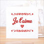 'Je T'aime' Card, thumbnail 2 of 6