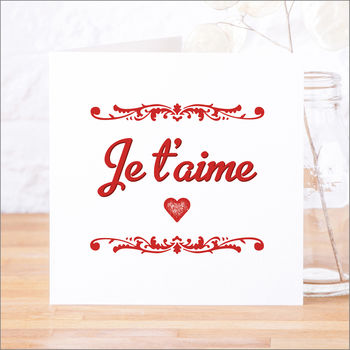 'Je T'aime' Card, 2 of 6