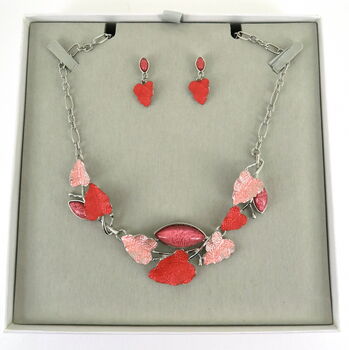 Necklace And Earrings Floral Pinks Set, 2 of 3