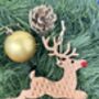 Brick Compatible Jumping Reindeer Decoration, thumbnail 2 of 3