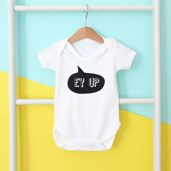 Ey Up, Personalised Baby Grow Or Set, 10 of 12