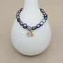 Personalised Black Pearl Heart Charm Bracelet, thumbnail 7 of 9