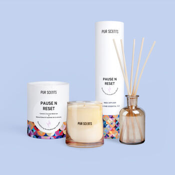 Pause N Reset Scented Candle And Reed Diffuser Duo, 2 of 5