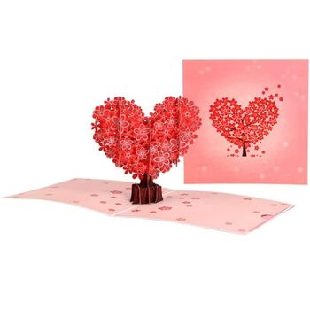 Pop Up 3D Love Heart Tree Card, 4 of 4
