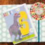 Dinosaur 6th Happy Birthday Card, thumbnail 1 of 5