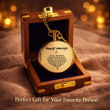 Personalised The Navigator Pocket Watch With Wooden Box Or Leather Case, 10 of 12
