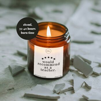 Teachers Gifts, Five Star Teacher Candle With Matches, 2 of 10