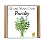Gardening Gift. Grow Your Own Herbs. Parsley Seeds Kit, thumbnail 4 of 4