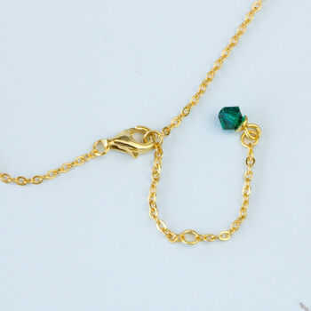 Gold Colour Sterling Silver Pearl And Green Bead Necklace, 2 of 4