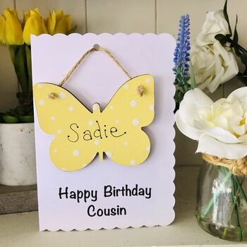 Personalised Granddaughter Sister Niece Butterfly Card, 4 of 12