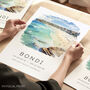 Australia Travel Prints Of Bondi Beach Sydney, thumbnail 1 of 7