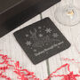 Christmas Reindeer Champagne Flute With Coaster And Decoration Gift Set, thumbnail 7 of 8