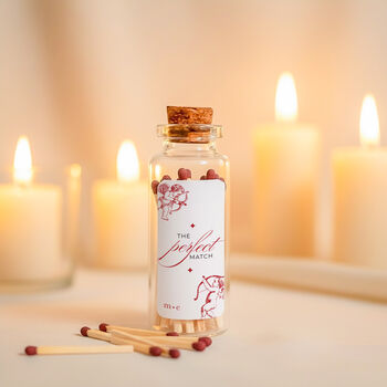 Personalised Valentine’s Candle Gift Set With Matches Jar, 5 of 10