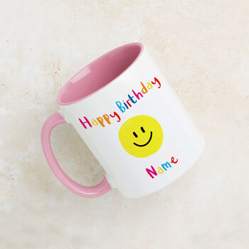 Personalised Smiley Face Birthday Celebration Mug, 9 of 12