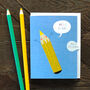 Mini Pencil Well Done Card, thumbnail 5 of 5