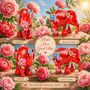 Peony Lover Limited Edition Original Elephant Statue, thumbnail 3 of 10