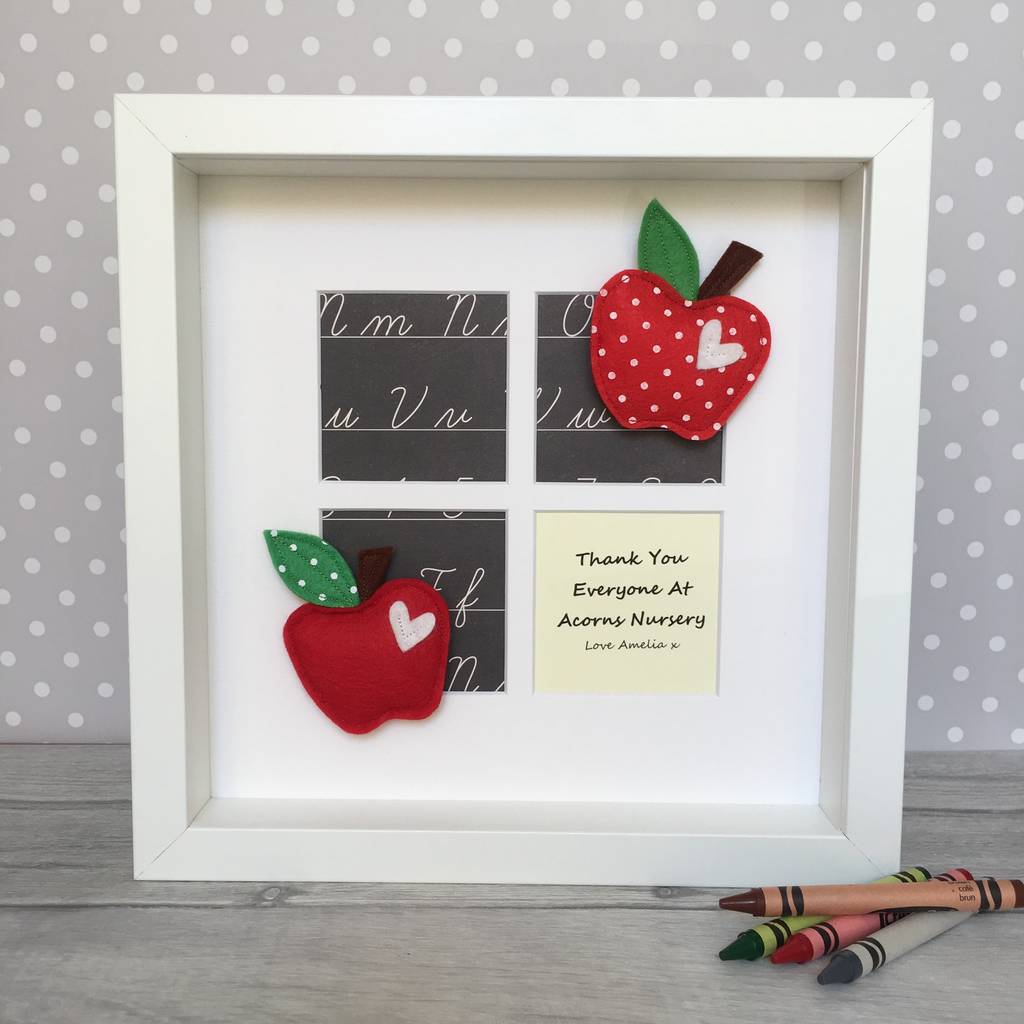 Personalised Thank You Teacher Nursery Apple Frame By Alphabet Personalised Thank You Teacher Nursery Apple Frame
