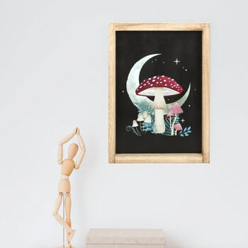 Framed Mystical Woodland Mushroom Wall Art, 2 of 3