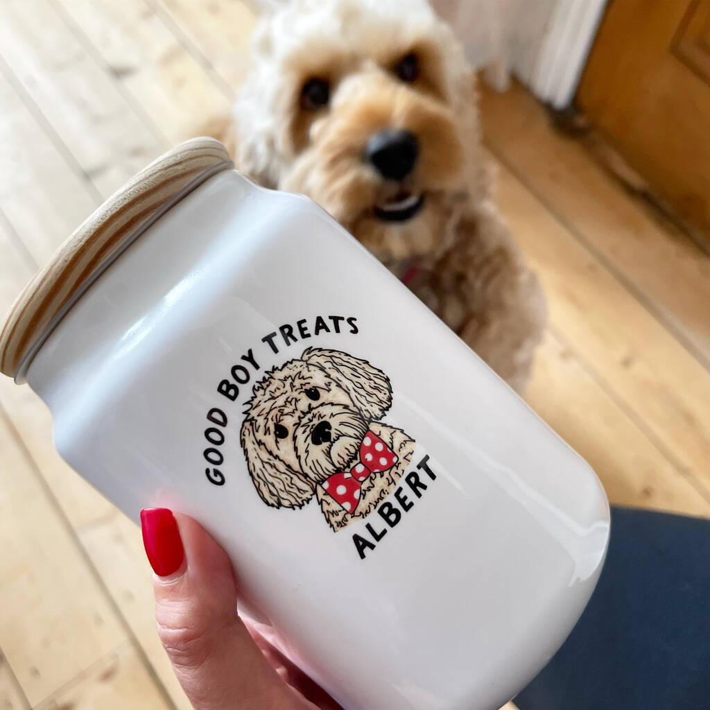 Personalised Good Dog Treat Jar, 1 of 12